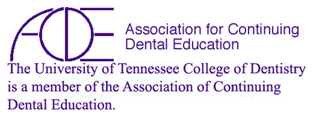 Logo for ACDE UTHSC colege of dendistry is a member of Association for Continuing Dental Education